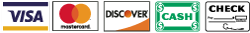 Visa MasterCard Discover Cash & Check